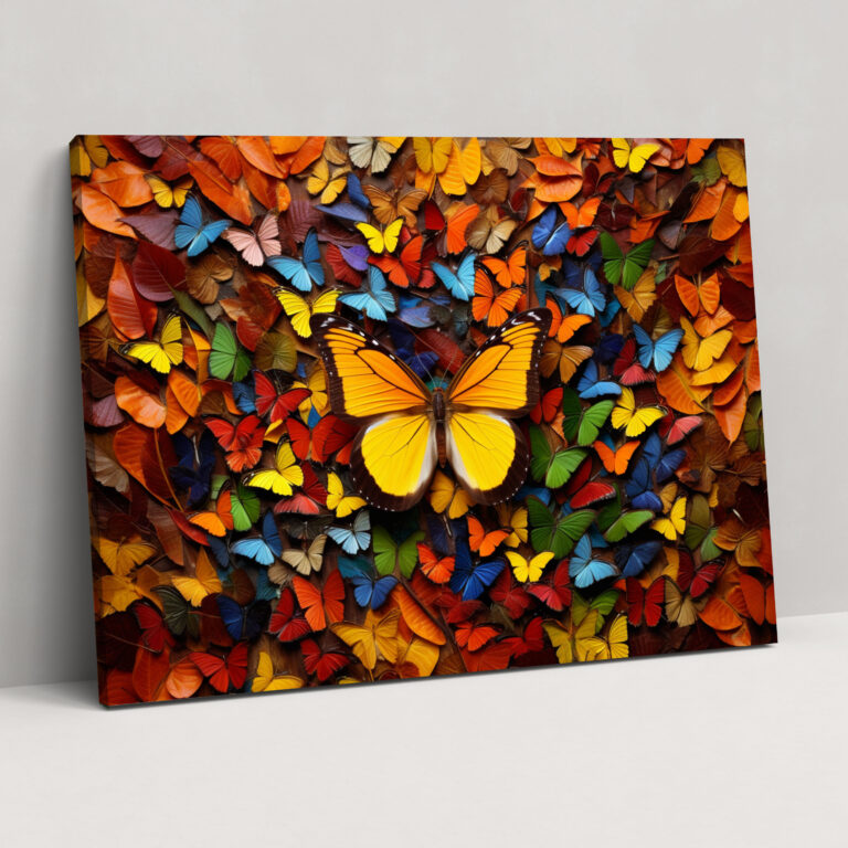 Dried Butterflies Photorealistic Collection Wall Art Print - Dried Butterflies, Artistic Home Decor, Vibrant Butterfly Decor, Nature-Inspired Art