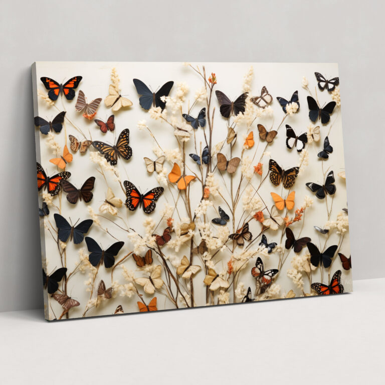 Dried Butterflies Photorealistic Collection Canvas Print - Dried Butterflies, Canvas Wall Art, Wall Art, Home Decoration