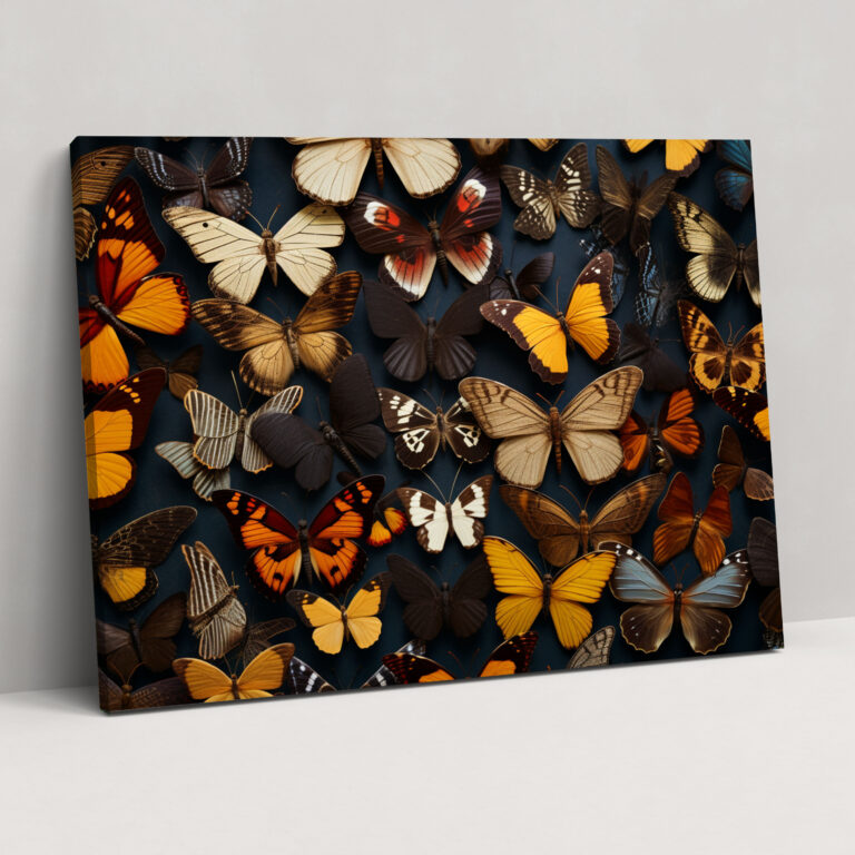 Dried Butterflies Photorealistic Collection Canvas Print - Dried Butterflies, Canvas Wall Art, Vibrant, Colorful