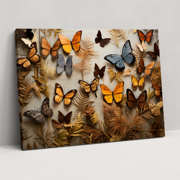 Dried Butterflies Nature Canvas Print - Dried Butterflies, Butterflies, Nature-Inspired, Tranquil