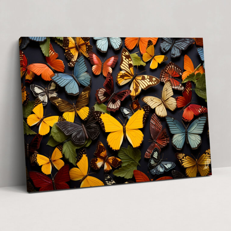 Dried Butterflies Photorealistic Collection Wall Decoration - Dried Butterflies, Vibrant Colors, Wall Decoration, Home Decoration