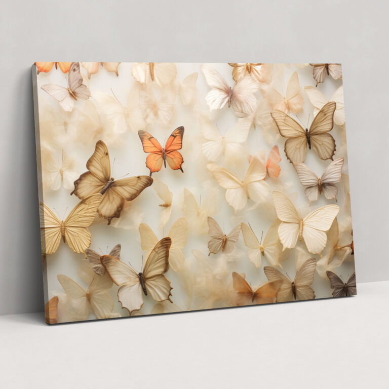Dried Butterflies Photorealistic Collection Canvas Print - Dried Butterflies, Lifelike Precision, Home Decoration, Wall Art