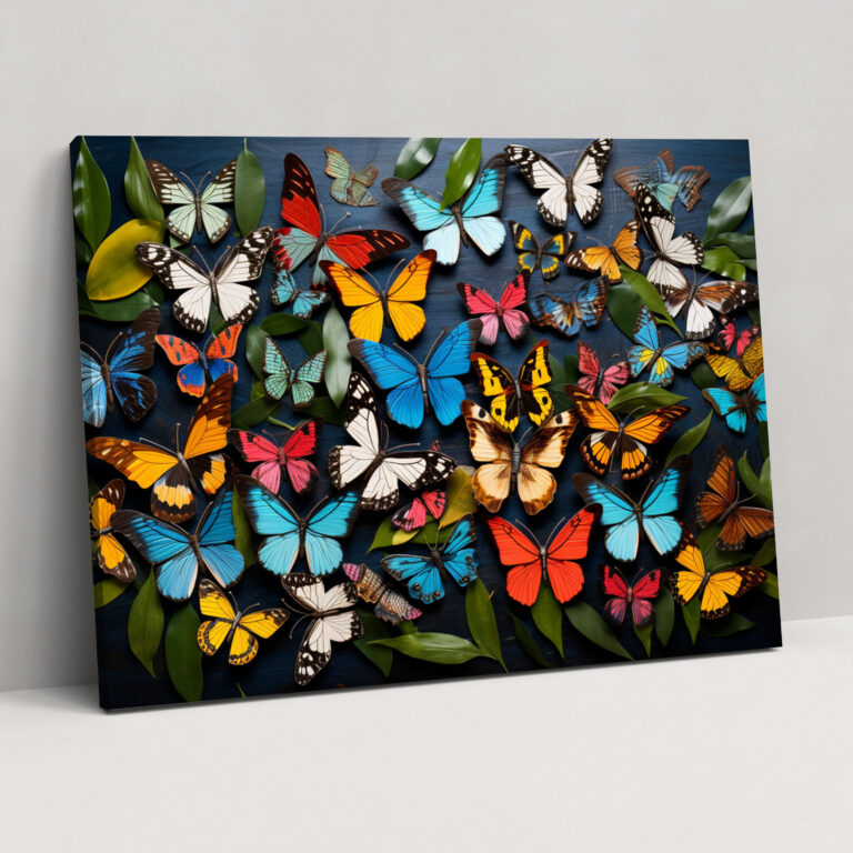 Dried Butterflies Photorealistic Collection Wall Art - Dried Butterflies, Sophisticated, Wall Decoration, Artistic Composition