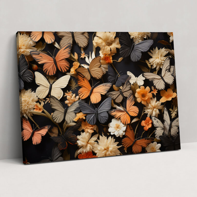 Dried Butterflies Photorealistic Collection Wall Decoration - Dried Butterflies, Awe-Inspiring, Dried Butterflies Photorealistic Collection, Breathtaking Arrangement