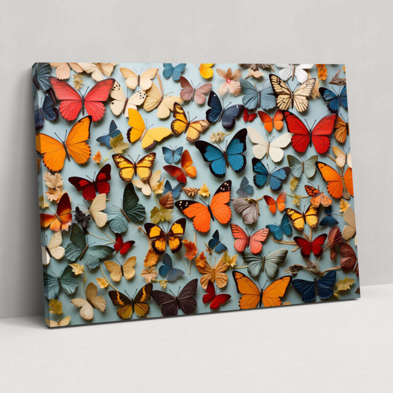Dried Butterflies Photorealistic Collection Canvas Print - Dried Butterflies, Home Decoration, Canvas Print, Captivating Display