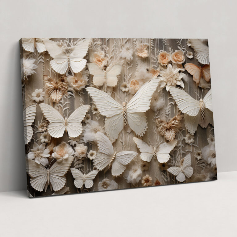 Dried Butterflies Photorealistic Collection Canvas Print - Dried Butterflies, Wall Decoration, Canvas Print, Canvas
