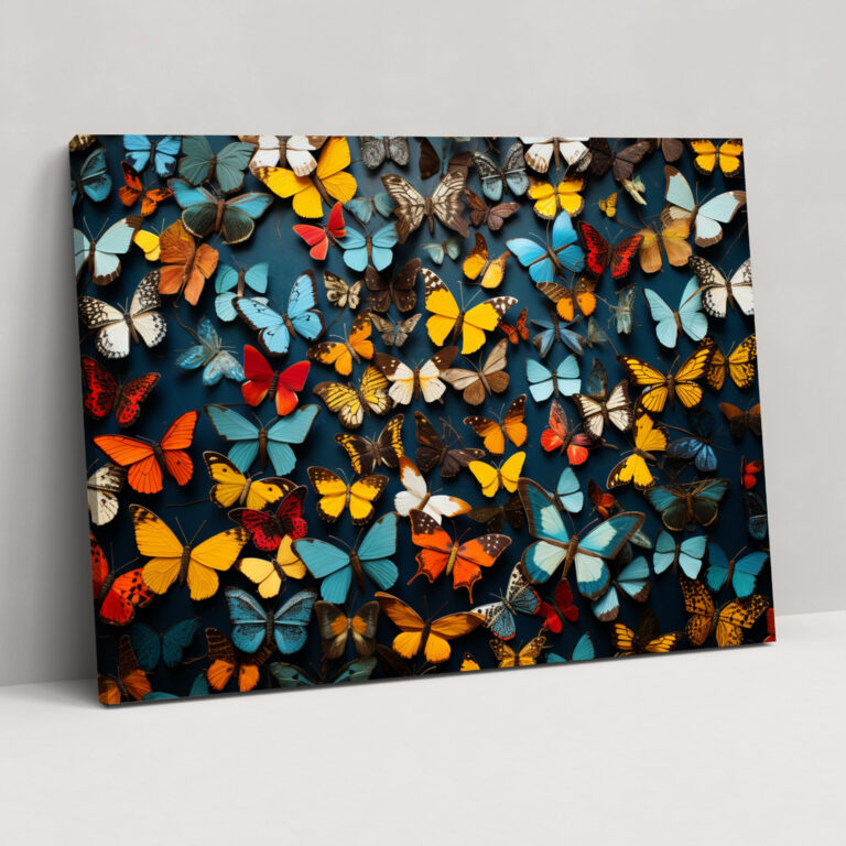 Dried Butterflies Photorealistic Collection Wall Art - Dried Butterflies, Wall Decoration, Canvas, Dried Butterflies Photorealistic Collection