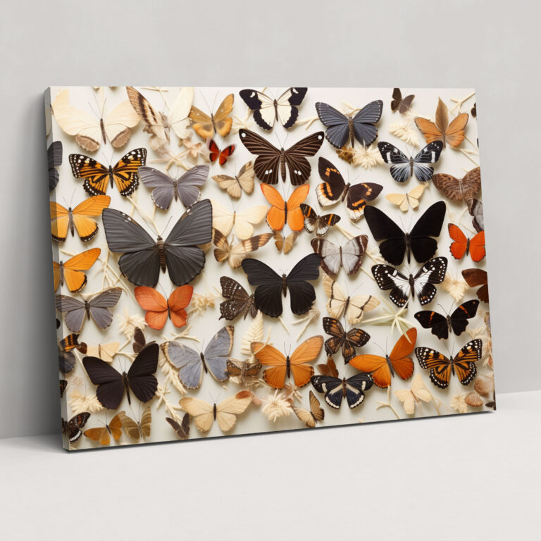 Dried Butterflies Photorealistic Collection Wall Art - Dried Butterflies, Canvas Print, Wall Art, Canvas Wall Art