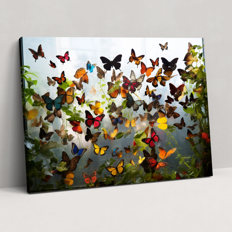 Dried Butterflies Photorealistic Collection Wall Decoration - Dried Butterflies, Canvas Wall Art, Home Decoration, Wall Art