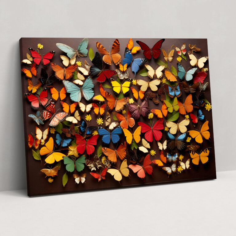 Dried Butterflies Photorealistic Collection Canvas Wall Art - Dried Butterflies, Home Decoration, Canvas Print, Dried Butterflies Photorealistic Collection