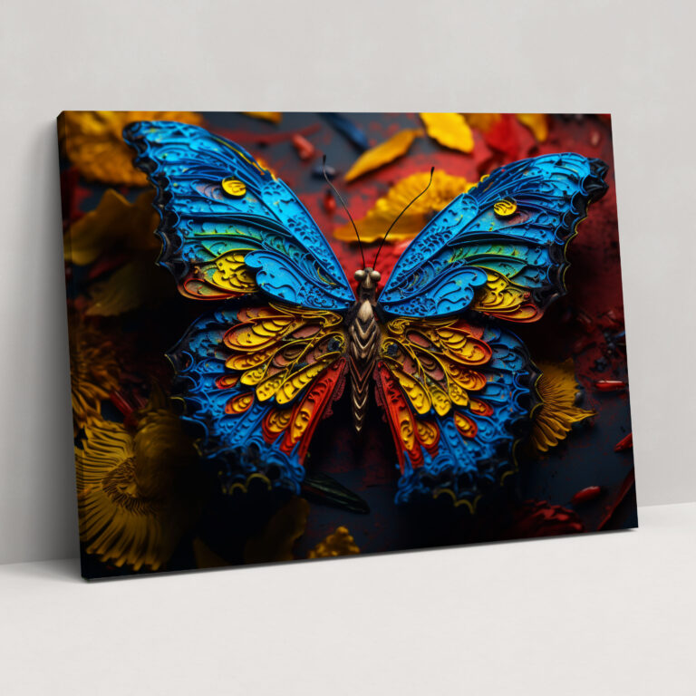 Dried Butterflies Photorealistic Collection Wall Art - Dried Butterflies, Wall Decoration, Intricate Details, Home Decoration