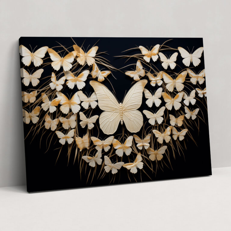 Dried Butterflies Photorealistic Collection Wall Decoration - Dried Butterflies, Canvas Print, Dried Butterflies Photorealistic Collection, Mesmerizing