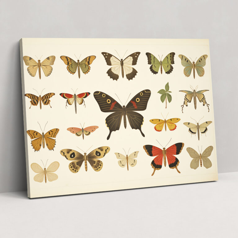 Dried Butterflies Photorealistic Collection Canvas Wall Art - Dried Butterflies, Home Decoration, Wall Decoration, Canvas