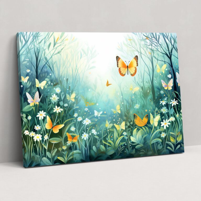 Whimsical Butterflies Wall Art - Dried Butterflies, Enchantment, Whimsical, Vibrant Colors