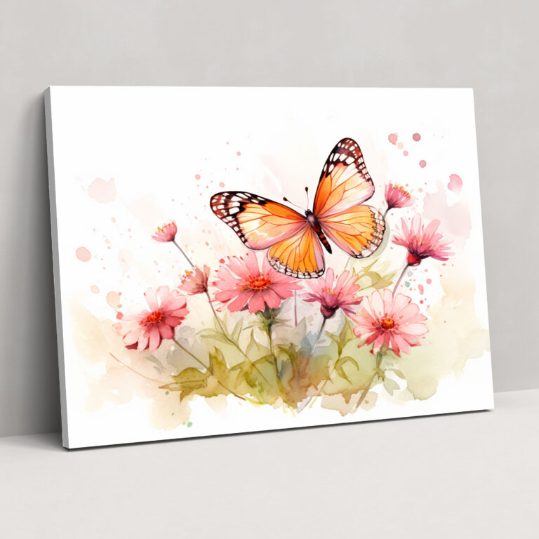 Butterflies Wall Art - Dried Butterflies, Butterflies, Wall Art, Blooming Flower