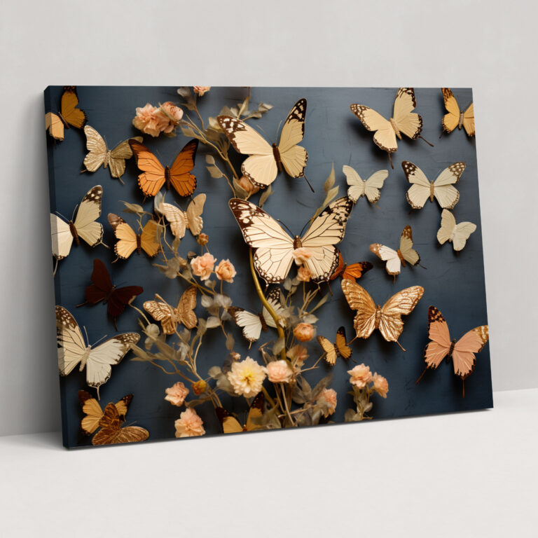Dried Butterflies Photorealistic Collection Wall Art - Dried Butterflies, Wall Decoration, Canvas, Nature