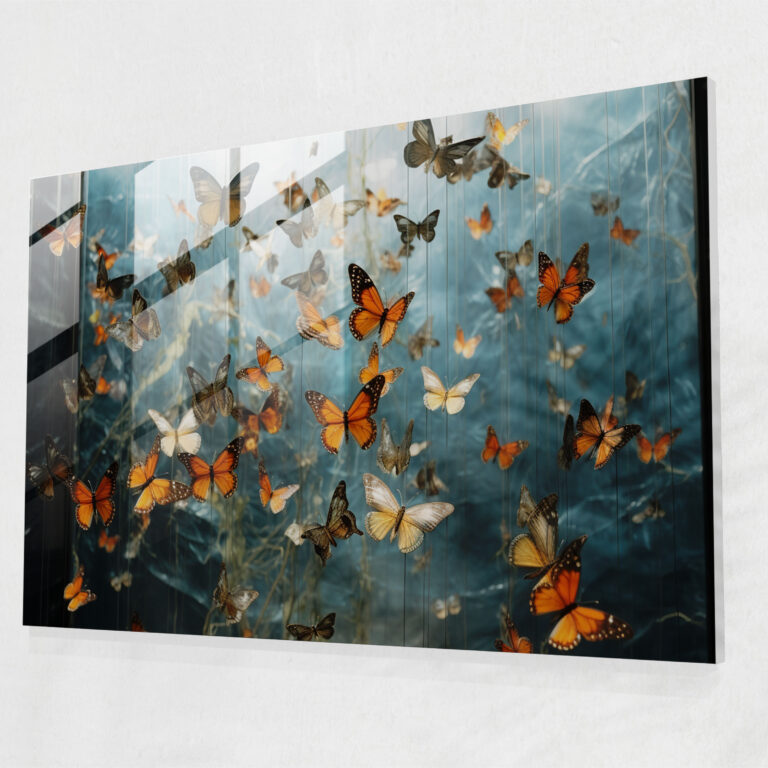 Dried Butterflies Wall Decoration - Floating Delight - Dried Butterflies, Wall Decoration, Modern Art, Home Decoration