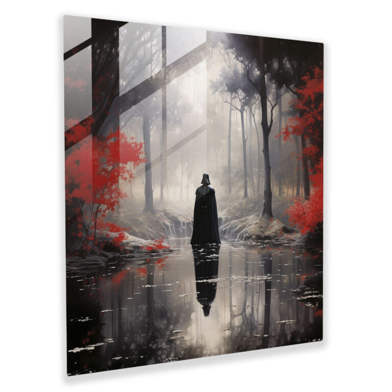 Impressionist Serenity Darth Vader Glass Print - Darth Vader, Modern Art, Glass Print, Glass Wall Art
