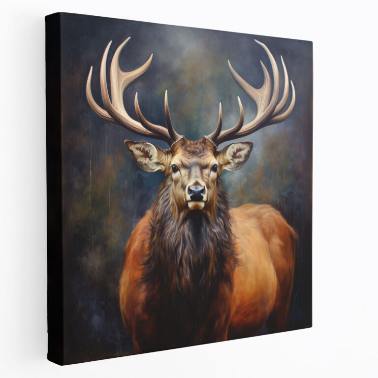 Close-Up Elk Canvas Print - Elk, Elk Wall Decoration, Elk Canvas Print, Home Decoration