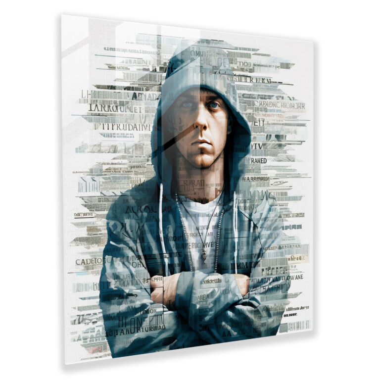 Eminem Home Decoration - Eminem, Collage Of Song Lyrics, Modern Art, Eminem