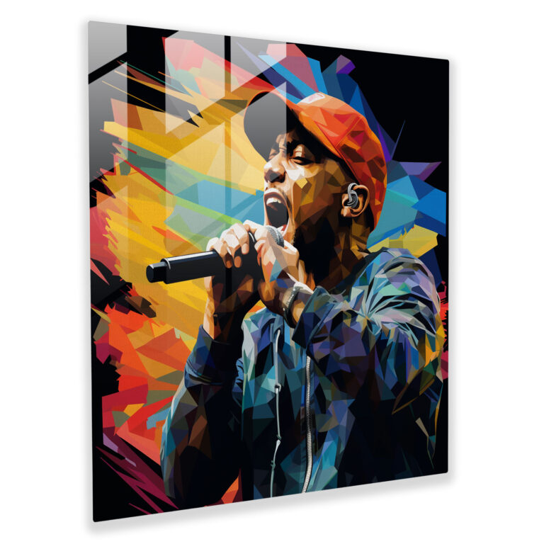 Eminem Glass Print - Eminem, Glass Art, Home Decoration, Wall Decoration