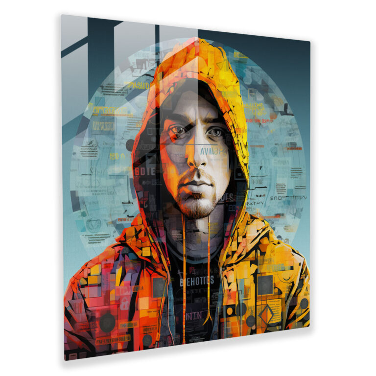 Eminem Glass Wall Art - Eminem, Glass Wall Art, Vibrant, Impact