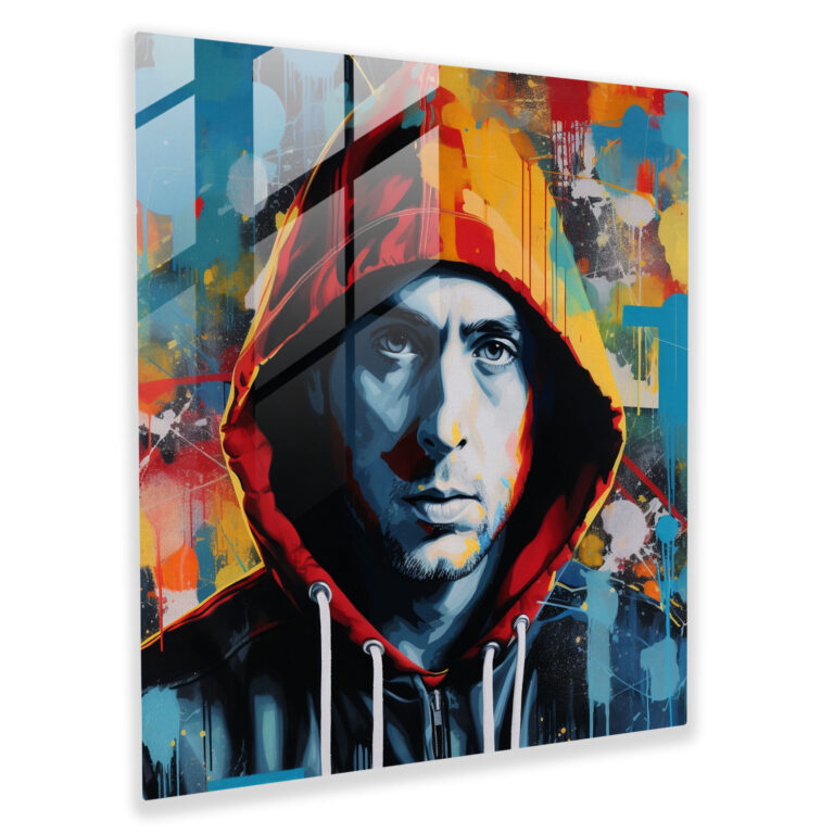 Eminem Glass Wall Art - Eminem, Home Decoration, Modern Art, Eminem