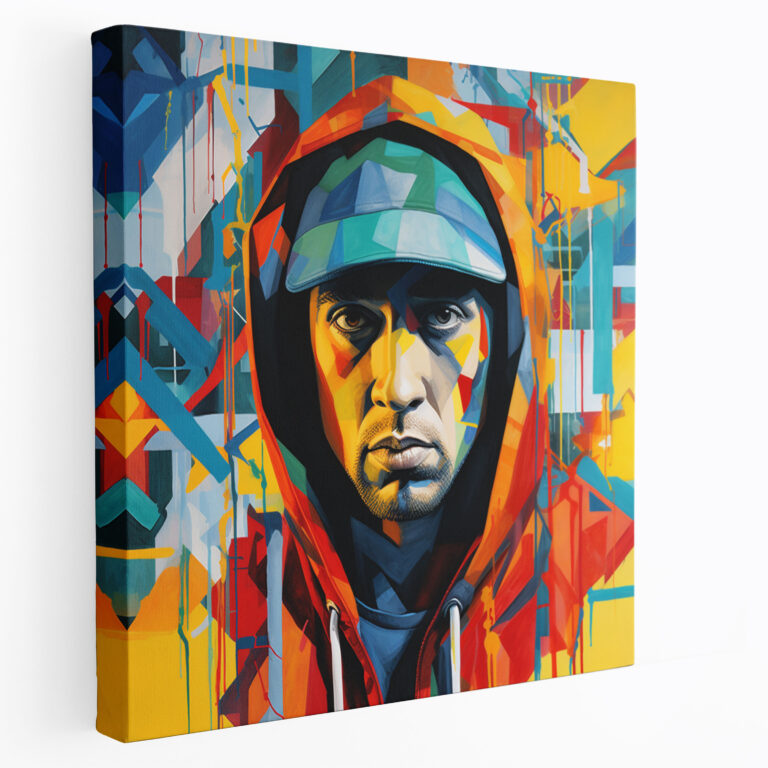 Eminem Wall Art - Abstract Canvas Print - Eminem, Wall Art, Canvas Wall Art, Artistic Expression