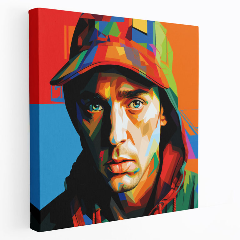 Eminem Canvas Print - Pop Art Style - Eminem, Vibrant Colors, Wall Decoration, Pop Art