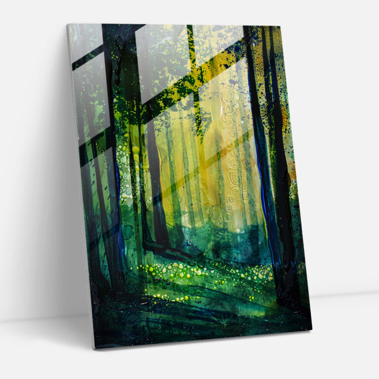 Expressionism Glass Wall Art: Mysterious Dark Forest - Expressionism, Glass Print, Expressionism Art Style, Wall Decoration