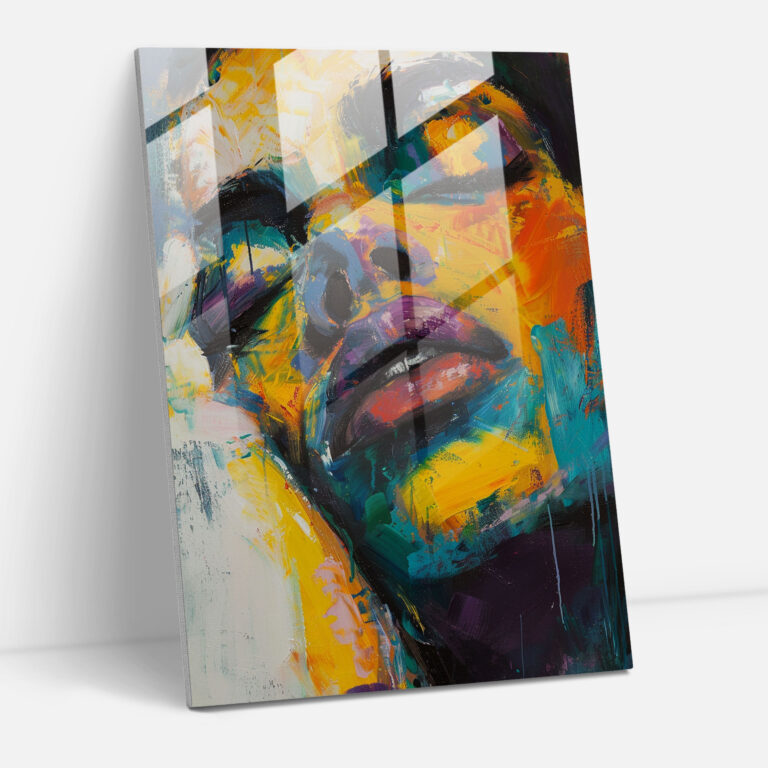 Expressionism Wall Decoration: Emotional Portrait - Expressionism, Modern Art, Glass Print, Expressionism Art Style