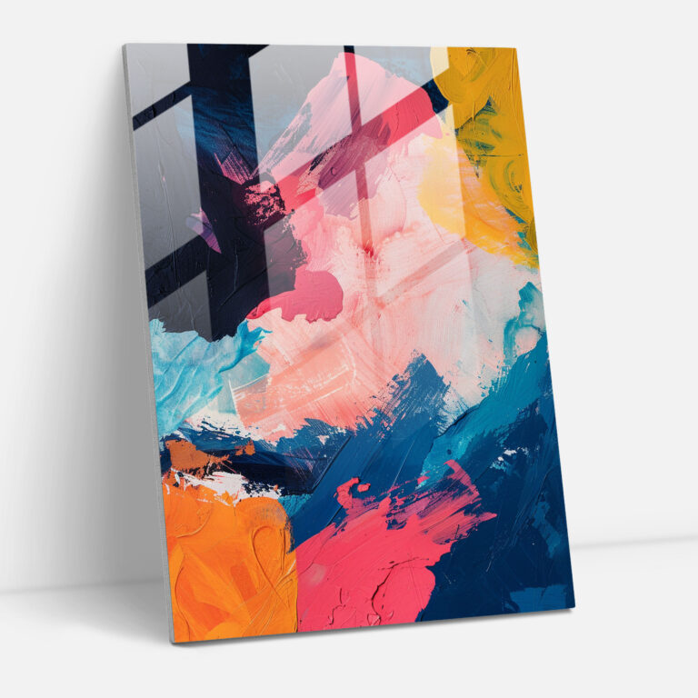 Expressionism Home Decoration: Bold Color Palette - Expressionism, Glass Print, Modern Art, Home Decoration