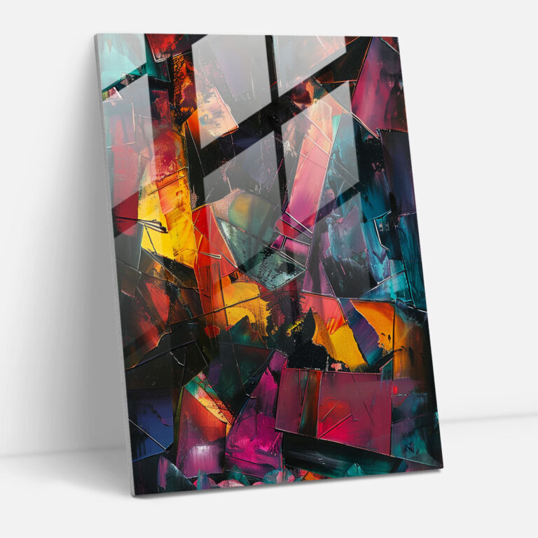 Expressionism Art Style Vibrant Glass Print - Expressionism, Vibrant Glass Print, Wall Decoration, Glass Wall Art