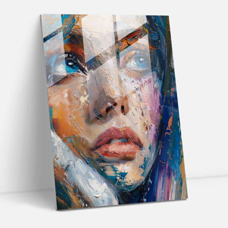 Expressionism Glass Print - Emotional Portrait - Expressionism, Glass Print, Expressionism Art Style, Modern Art