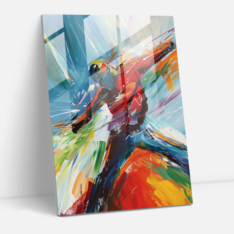 Expressionism Glass Print - Dynamic Figure - Expressionism, Home Decoration, Wall Decoration, Modern Art