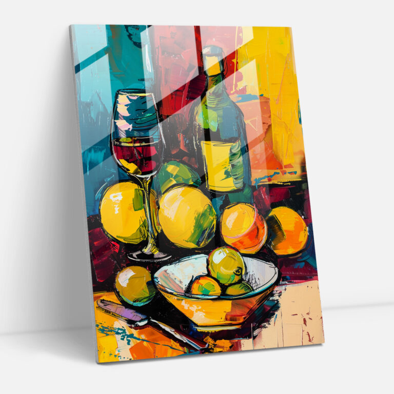 Expressionism Glass Print - Bold Still Life - Expressionism, Home Decoration, Expressionism Art Style, Glass Art