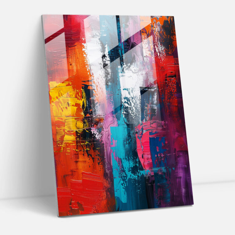 Expressionism Modern Art - Vibrant Abstract Scene - Expressionism, Wall Decoration, Glass Print, Home Decoration