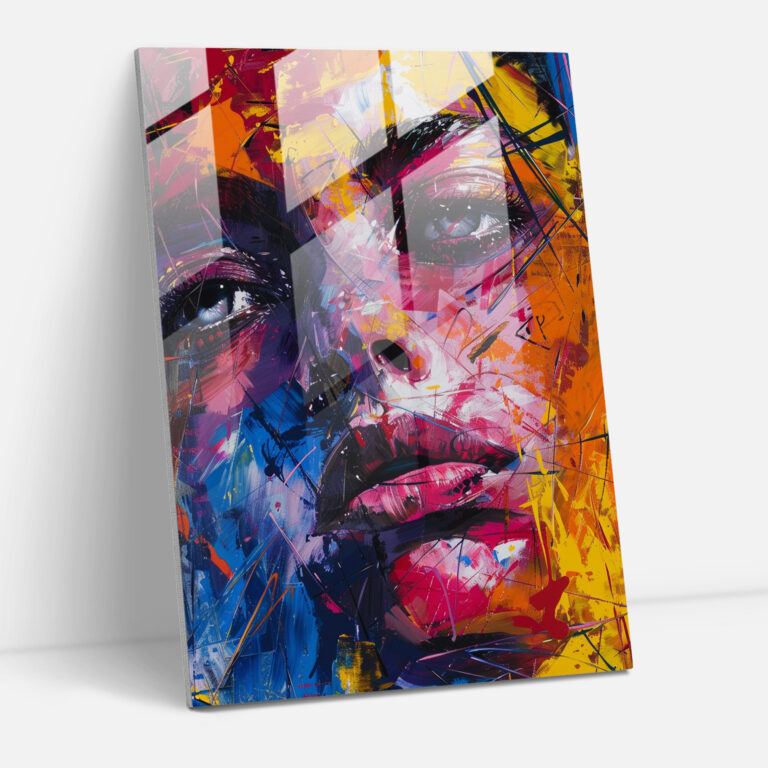 Expressionism Glass Wall Art - Expressive Portrait - Expressionism, Expressionism Art Style, Home Decoration, Glass Wall Art