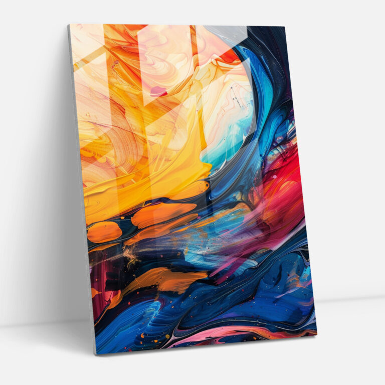 Expressionism Glass Print - Bold Abstract Landscape - Expressionism, Expressionism Art Style, Home Decoration, Glass Print