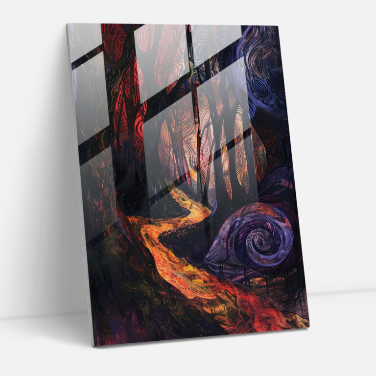 Expressionism Art Style Glass Wall Art - Expressionism, Nature Art, Forest Painting, Expressionism Art Style