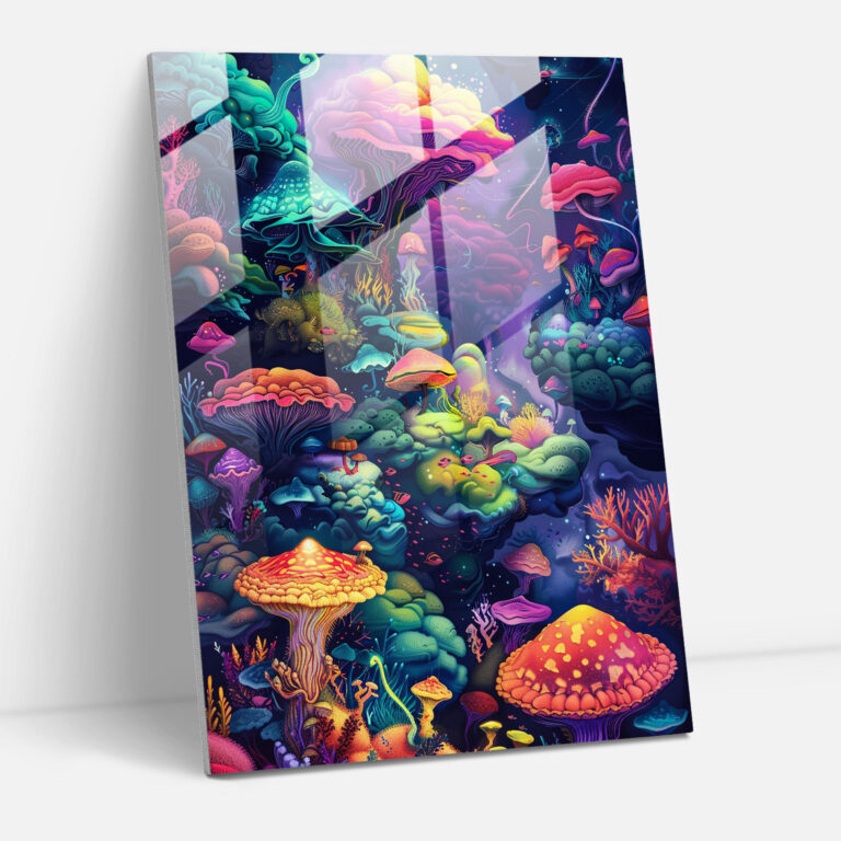 Expressionism Art Style Home Decoration - Expressionism, Surreal Painting, Underwater Art, Glass Print