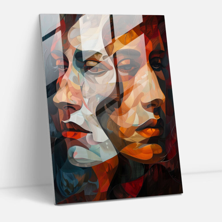 Twisted Expressions Glass Print - Expressionism, Home Decoration, Expressionism Art Style, Modern Art