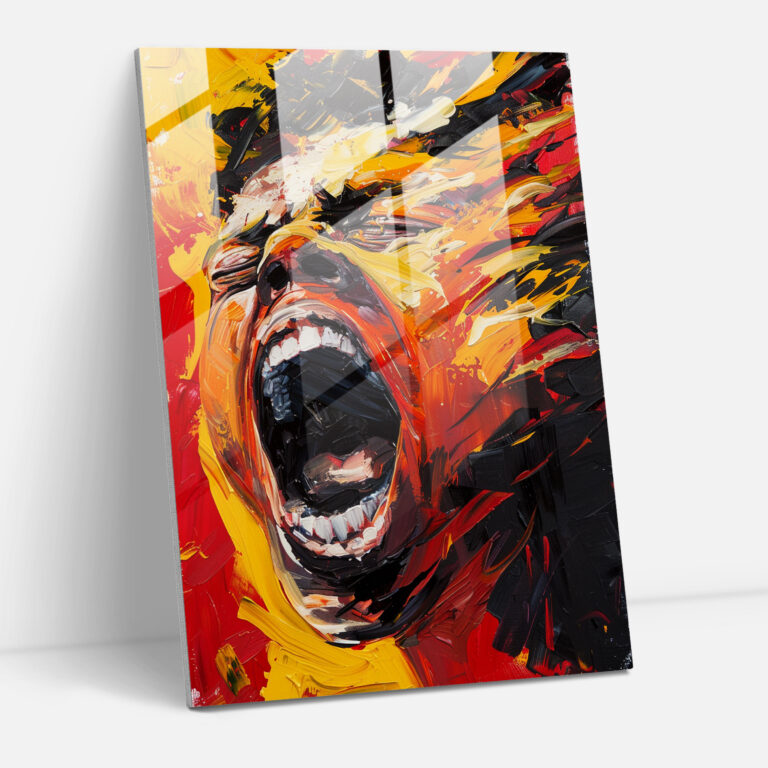 Turmoil Expressions Glass Print - Expressionism, Wall Decoration, Glass Print, Modern Art