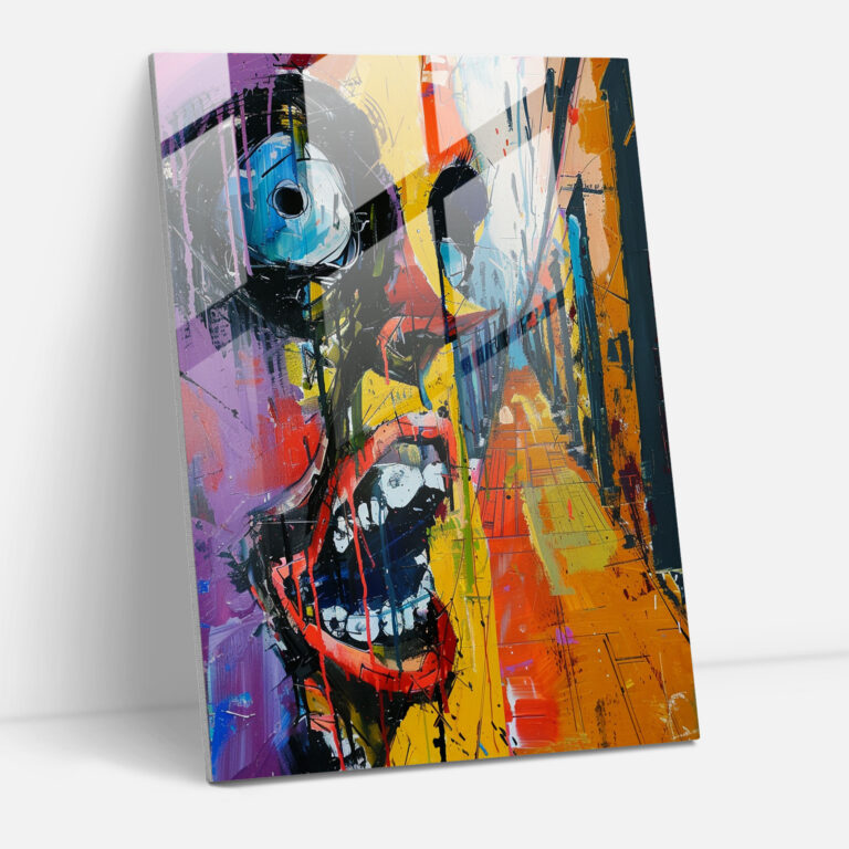 Uneasy Expressions Glass Art - Expressionism, Distorted Art, Glass Art, Expressionism Art Style