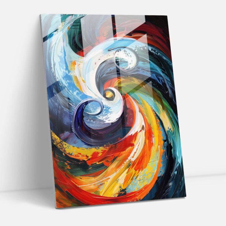 Swirling Expressions Glass Print - Expressionism, Glass Print, Home Decoration, Modern Art