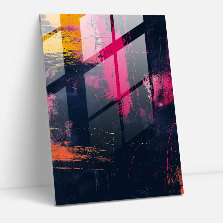 Chaotic Expressionism Glass Print - Expressionism, Modern Art, Glass Print, Expressionism Art Style
