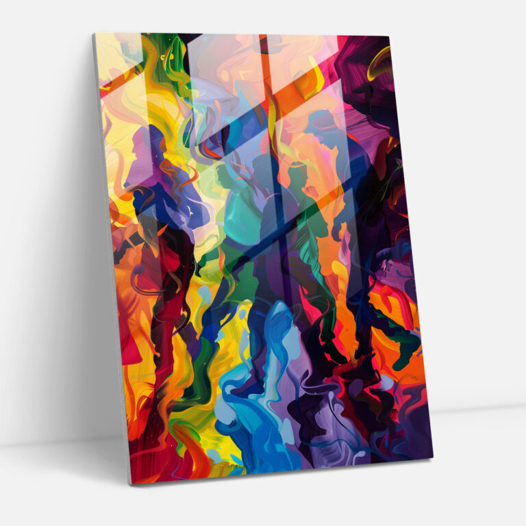 Vibrant Expressionism Glass Wall Art - Expressionism, Glass Art, Expressionism Art Style, Modern Art