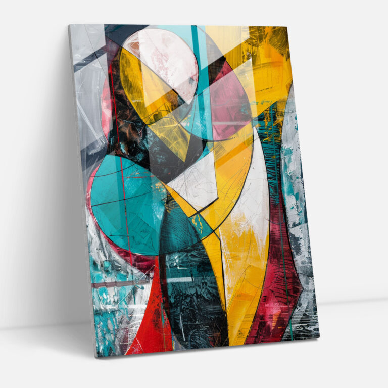 Abstract Expressionism Home Decoration - Expressionism, Glass Art, Wall Decoration, Glass Print