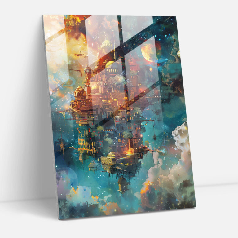 Expressionism Art Style Glass Print - Surreal Dreamscape Glass Wall Art - Expressionism, Expressionism Art Style, Glass Wall Art, Home Decoration