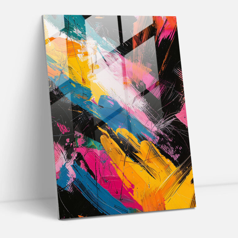 Expressionism Glass Print - Expressionism, Home Decoration, Modern Art, Wall Decoration
